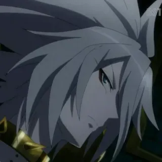 ☀️ 1ed24acc Anime, Białe włosy, Postać, Animacja, Poważny, Mężczyzna telegram sticker