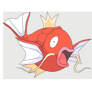 😠 2010a21c Magikarp pokemon, magikarp, ikan, kartun, permainan, anime whatsapp sticker