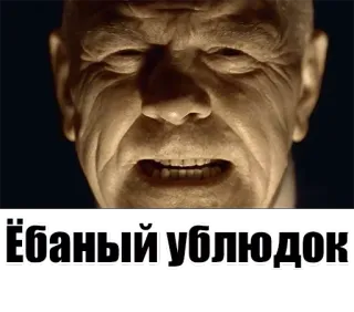 😈 63c4e5f4 ЁБАНЫЙ УБЛЮДОК offensivo, parolaccia, russo, insulto whatsapp sticker