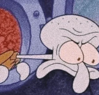 💎 14a15ad5 Squidward Tentacles SpongeBob SquarePants squidward, spongebob, nickelodeon, cartoon telegram sticker