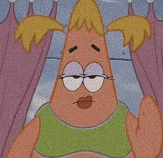 💎 5514e3e3 Patrick Star SpongeBob SquarePants cartoon, patrick star, spongebob squarepants, character, blond hair, cute telegram sticker