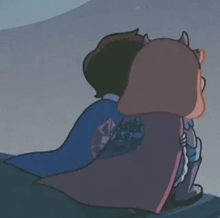 💎 97bdcebc cartoon, friendship, cape, affection, cute telegram sticker