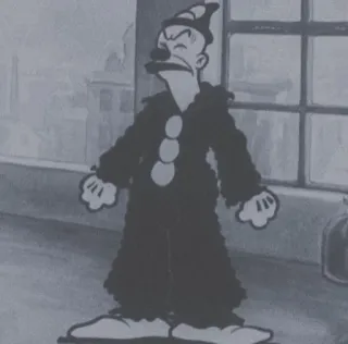 💎 abf71e5e clown, vintage, cartoon, angry, old-fashioned telegram sticker