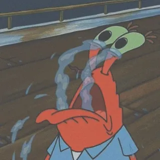 💎 f4f93b19 Mr. Krabs SpongeBob SquarePants Mr. Krabs, SpongeBob SquarePants, crying, sad, cartoon telegram sticker