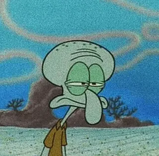 💎 feee2bae Squidward Spongebob Squarepants Squidward, Spongebob Squarepants, cartoon, mood, bored, sad telegram sticker