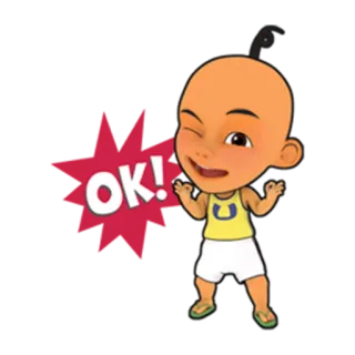 👍 0bd0a876 OK! Cartoon, Okay, Zustimmung, Positiv telegram sticker