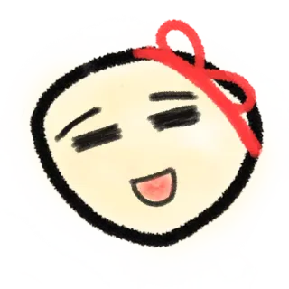 🤤 057f23dc 卡通, 表情符号, 笑脸, 可爱, 简单, 绘画 telegram sticker