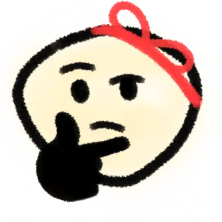 🤔 5b1ca914 思考, 表情符号, 脸, 卡通, 插图, 问题, 表情 telegram sticker