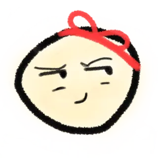 😏 8d6f3f57 脸, 卡通, 红色蝴蝶结, 得意 telegram sticker