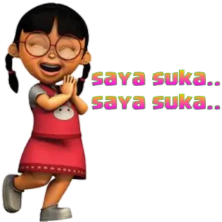 😍 80d6e915 saya suka..
saya suka.. cartoon, girl, glasses, saya suka whatsapp sticker
