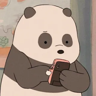 🌼 7f68e963 Panda We Bare Bears panda, we bare bears, cartoon network, bear, animated, animal whatsapp sticker