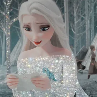 🍀 f775d007 Elsa Frozen elsa, frozen, disney, cartoon, character, ice queen whatsapp sticker