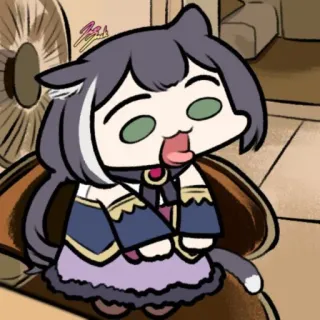 😜 3822c81f Аниме, Девушка-кошка, Милый, Чиби, Манга, Каваий telegram sticker