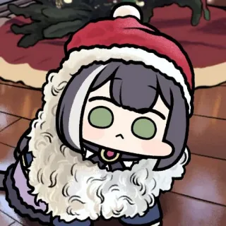 🧑‍🎄 885fcc06 милый, рождество, шапка санта клауса, зима, собака, мультфильм telegram sticker