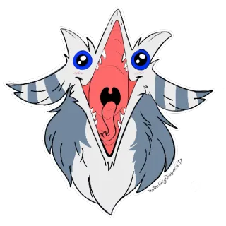 🤪 360c3013 wezen, monster, cartoon, sticker, schattig, fantasie, dier telegram sticker