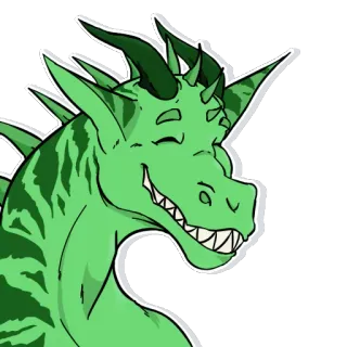 😁 10fd7666 dragon, fantaisie, dessin animé, créature, monstre, mythique telegram sticker