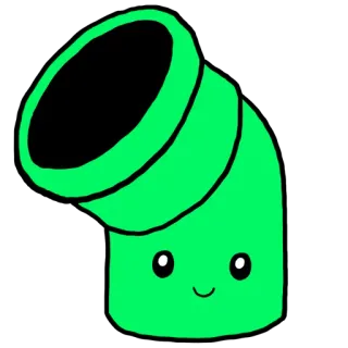 😌 1e4d7c96 kartun, pipa, hijau, imut, karakter, tanaman, emoji telegram sticker