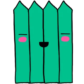 😀 4c2fb6b7 Kartun, Lucu, Hijau, Karakter, Abstrak, Pagar telegram sticker