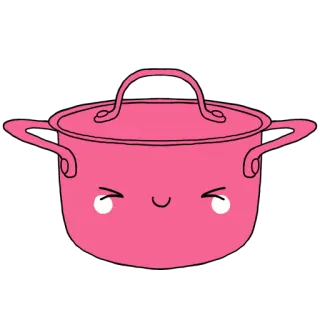 ☺️ 7f298aba panci, memasak, dapur, kawaii, kartun, imut, peralatan masak telegram sticker