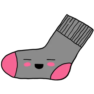 🙈 c1a6bbe8 kaos kaki, pakaian, kartun, imut, abu-abu, merah muda, kaki telegram sticker