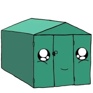 😊 d8025d33 Gudang, Kartun, Lucu, Kawaii, Bangunan telegram sticker