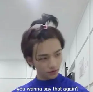 👤 9f513095 you wanna say that again? Meme, Ekspresi, Orang, Pertanyaan telegram sticker