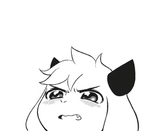 😠 ffe354fb anime, manga, angry, frustrated, cartoon, expression, character telegram sticker
