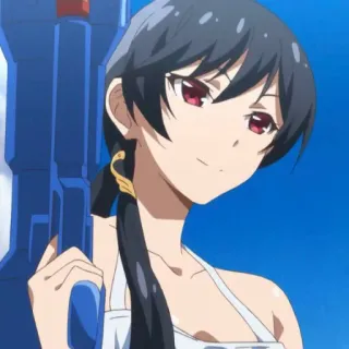 📗 099891a7 Anime, Fille, Pistolet à eau, Été, Dessin animé, Personnage telegram sticker