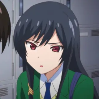 📗 0eb86f0a Anime, Cartoon, Fille, Uniforme, Écolière, Personnage, Mignon telegram sticker