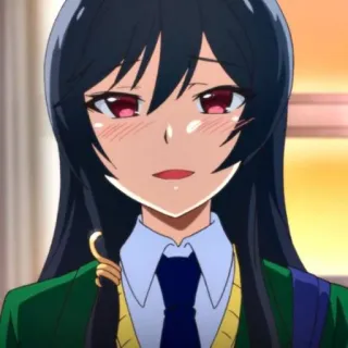 🍀 5f91eaec Anime, Fille, Uniforme scolaire, Dessin animé, Manga, Personnage telegram sticker