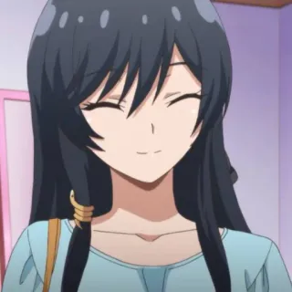 📗 77bd0c18 Anime, Personnage, Femme, Sourire, Cheveux longs telegram sticker