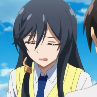 🍀 8ef62ae8 Anime, Fille, Uniforme scolaire, Serpent, Personnage telegram sticker