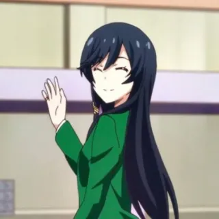 📗 eb9b93c8 animé, manga, fille, personnage, salutation, coucou telegram sticker