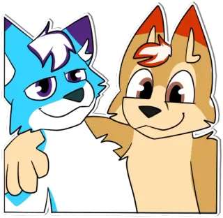 🦊 011c7f8e 动物, 毛茸茸, 可爱, 卡通, 狐狸 telegram sticker