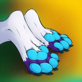 🐾 0a947fba 脚, 爪子, 毛茸茸, 爪, 动物 telegram sticker