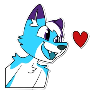 ❤ 21950874 兽迷, 动物, 心, 可爱, 爱, 卡通 telegram sticker