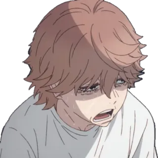 😒 414257a5 anime, sad, exhausted, emotional, cartoon, stressed, tired telegram sticker