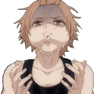 🤢 4a6c98ba anime, shocked, emotional, manga, cartoon telegram sticker