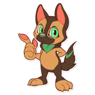 ☝ 6571b16e 狗, 动物, 贴纸, 卡通 telegram sticker