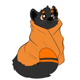 🛏️ a8b6d364 Furry, Fret, Schattig, Dier, Cartoon, Huisdier, Oranje telegram sticker