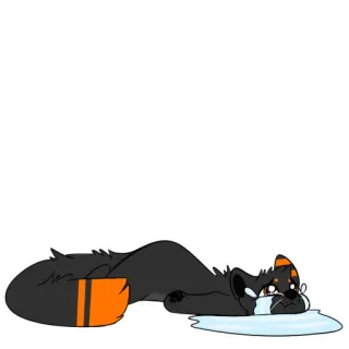 😭 bd9623fe huilen, verdrietig, tranen, cartoon, dier, vos, bedroefd telegram sticker