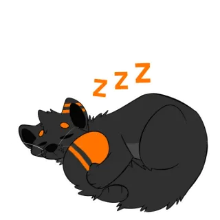 😴 cd780484 ZZZ kat, slapen, zzz, cartoon, dier, huisdier telegram sticker