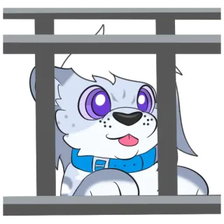 🚓 e3784975 漫画, 動物, ケモノ, 可愛い, ペット, 犬, 刑務所 telegram sticker