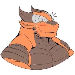 😳 abba3a55 drago, mostro, fantasy, creatura, cartone animato, furry telegram sticker