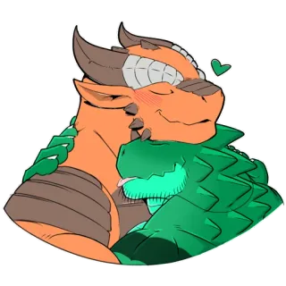 🤗 ed344539 draghi, abbraccio, affetto, carino, fantasy, cartoni animati telegram sticker