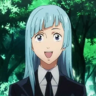 🪵 021ccd0a Miwa Kasumi Jujutsu Kaisen 动漫, 角色, 三轮霞, 咒术回战, 蓝发, 动漫女孩 telegram sticker