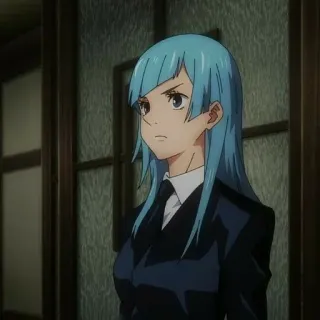 🪵 43157500 Miwa Kasumi Jujutsu Kaisen 三轮霞, 动漫, 咒术回战, 蓝发, 角色, 动漫女孩 telegram sticker