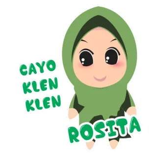😋 cb3f7128 CAYO KLEN KLEN
ROSITA Hijab, Musulman, Fille, Mignon, Dessin animé whatsapp sticker