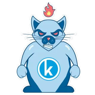 😡 0fc8459c แมว, โกรธ, การ์ตูน, สติกเกอร์, เปลวไฟ, สัตว์ telegram sticker