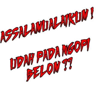 ☕️ 30a7889c ASSALAMUALAIKUM!
UDAH PADANG NGKOPI
BELOM ?? приветствие, кофе, Паданг, Индонезия, малайский whatsapp sticker